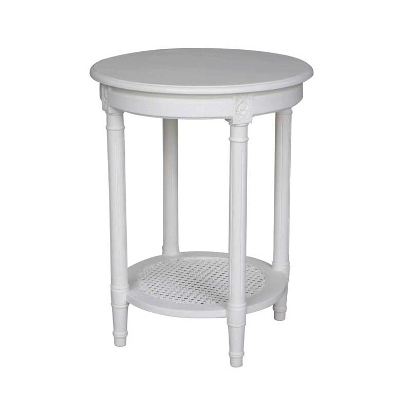 Polo Occasional Table Designer White, White Side Table Round