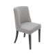 OPHELIA DINING CHAIR HOUNDSTOOTH SILVER RING